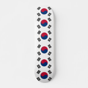 Skateboard Patinaje con bandera de Corea del Sur