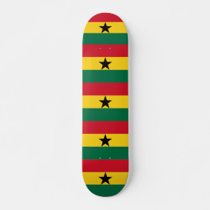 Skateboard Patinaje con bandera de Ghana
