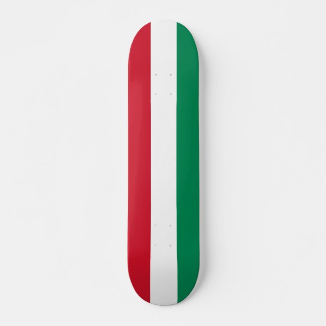 Skateboard Patinaje con bandera de Hungría (Anverso )