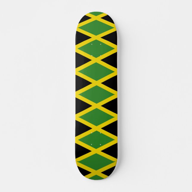 Skateboard Patinaje con bandera de Jamaica (Anverso )
