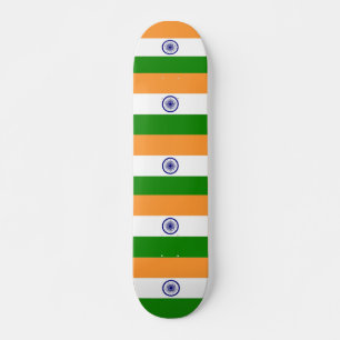 Skateboard Patinaje con bandera de la India