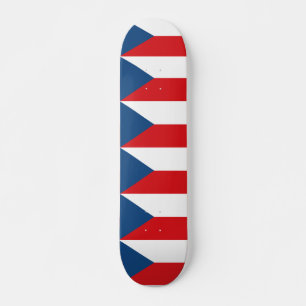 Skateboard Patinaje con bandera de la República Checa