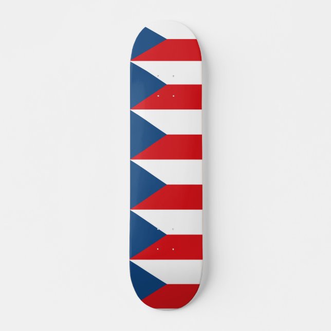 Skateboard Patinaje con bandera de la República Checa (Anverso )