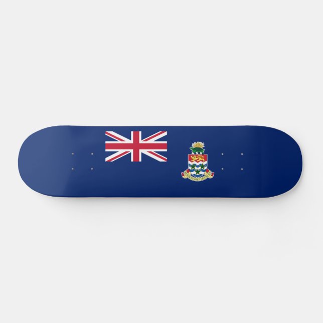 Skateboard Patinaje con bandera de las Islas Caimán (Horz)