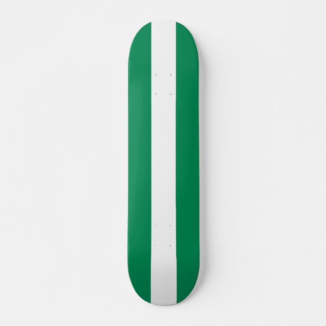 Skateboard Patinaje con bandera de Nigeria (Anverso )