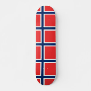 Skateboard Patinaje con bandera de Noruega