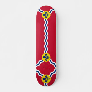 Skateboard Patinaje con bandera de San Luis, Misuri