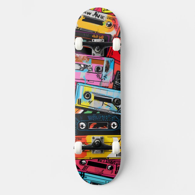 Skateboard Patinaje De Cassette Punk Por Claire Firley (Anverso)