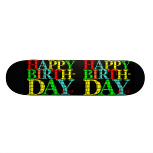 Skateboard Patinaje de cumpleaños feliz