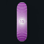 Skateboard Patinaje de cumpleaños - Personalizado - Elegir co<br><div class="desc">Círculos de años - Elige tus colores favoritos / años / o número / letras</div>