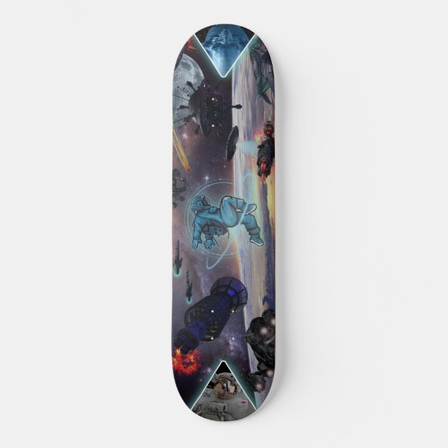 SKATEBOARD PATINAJE DE INVASIÓN DE ALIEN PARA GUERRAS ESPACIA (Anverso)