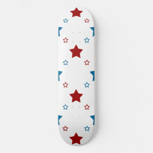 Skateboard Patinaje deportivo Patriótico Red White Blue Stars