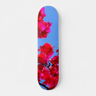 Skateboard Patinaje floral rosa