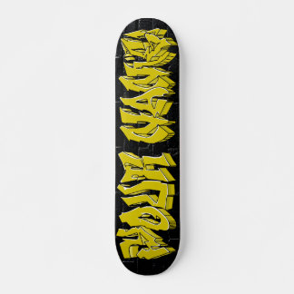 SKATEBOARD PATINAJE GRAFFITI WILDSTYLE GOLD PERSONALIZADO