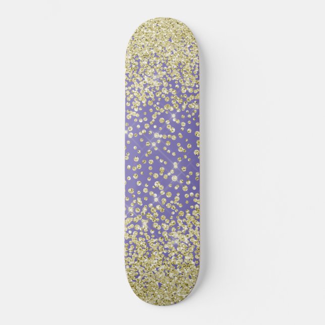 Skateboard Patinaje para Purpurinas Purple Sparkle (Anverso)