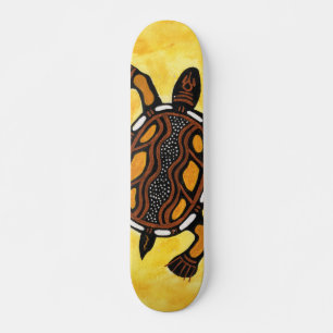 Skateboard Patinaje para tortugas de arte aborigen