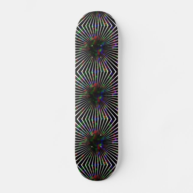 Skateboard Patinaje Psicodélico Burst Diseño 1 (Anverso)