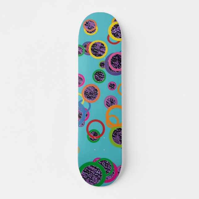 Skateboard Patinaje sobre círculos de colores (Anverso )