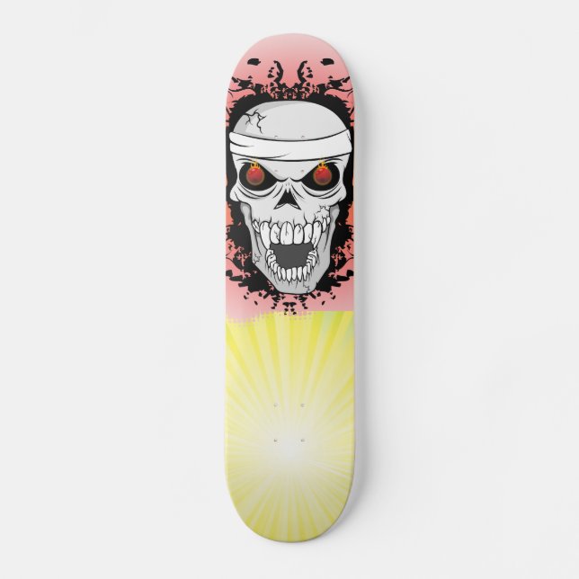 Skateboard Patinaje sobre el cráneo. (Anverso)