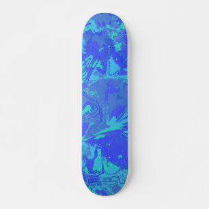 Skateboard Patinaje sobre el patrón azul abstracto
