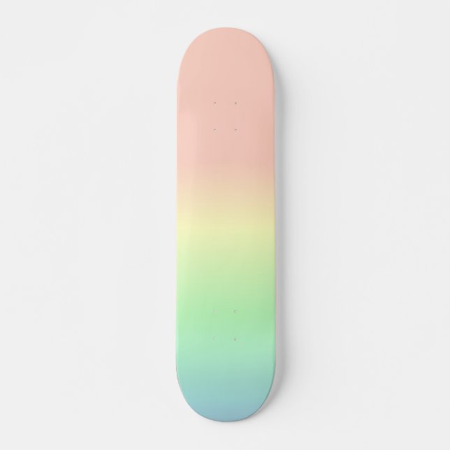 Skateboard Patinaje sobre el patrón del arcoiris de Ombre (Anverso )