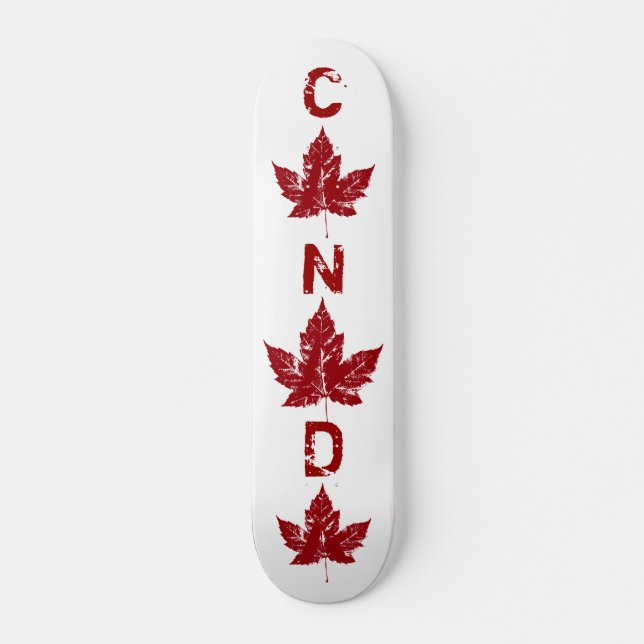 Skateboard Patinaje sobre hojas de maple en Canadá con proble (Anverso )