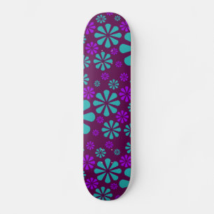 Skateboard Patinaje sobre las flores abstractas