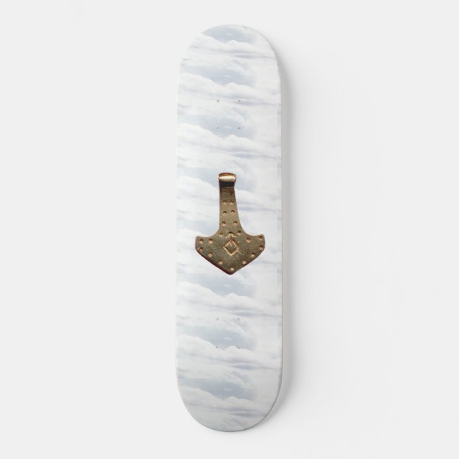 Skateboard Patinaje sobre las nubes de martillo de Gold Thor (Anverso)