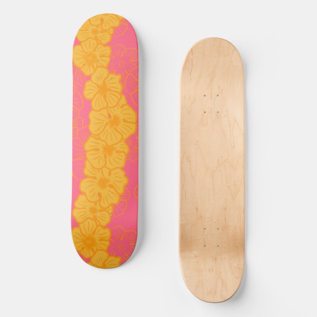 Skateboard Patinaje tropical hau hibiscus (Anverso)