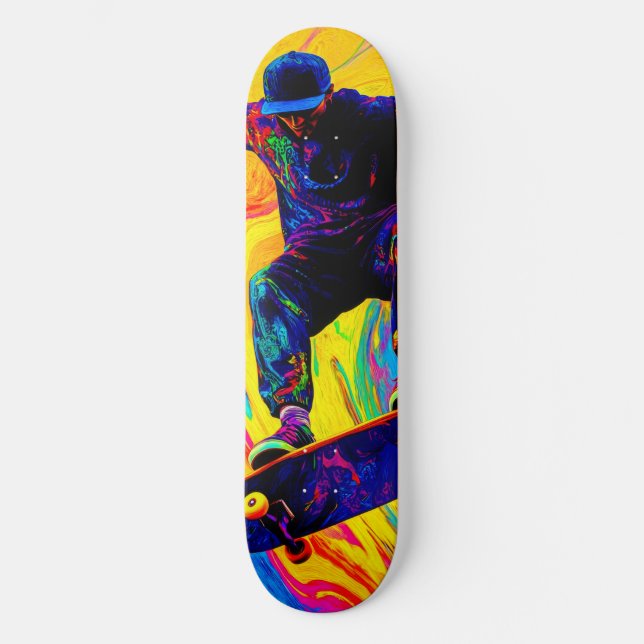 Skateboard Patinar a través de colores (Anverso)