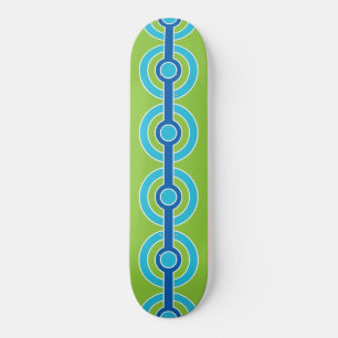 Skateboard Patines Blue / Green Circles