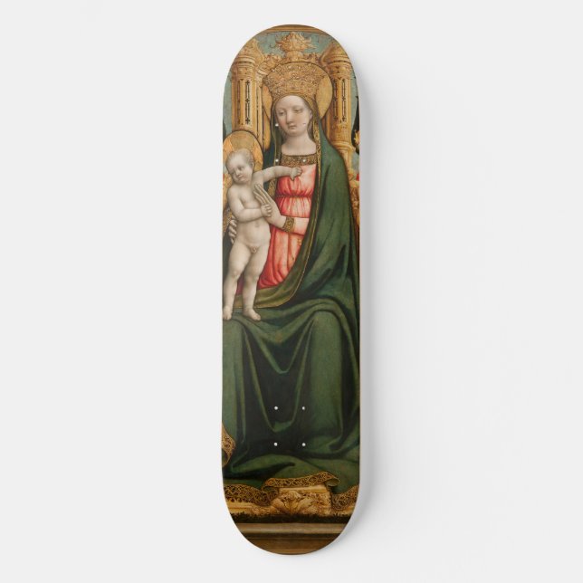 Skateboard Patines de arte religioso (Anverso)