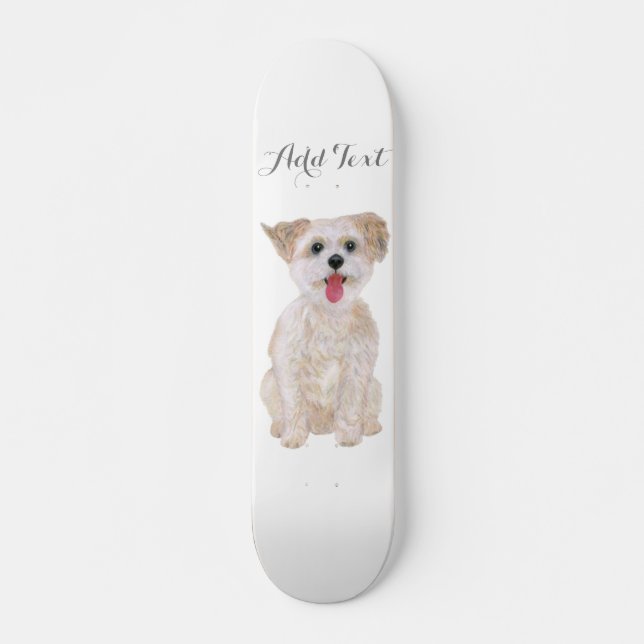 Skateboard Patines de Morkie Dog (Anverso )