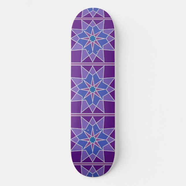 Skateboard Patines de patrones de mosaico (Anverso)