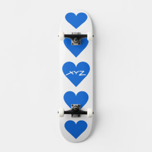 Skateboard Patines de personalizado Blue Heart Valentine