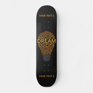 Skateboard Patines de personalizado de bombilla inspiradora