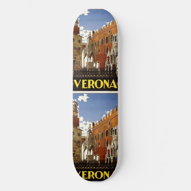 Skateboard Patines de Vintage Travel Verona Italy (Anverso)