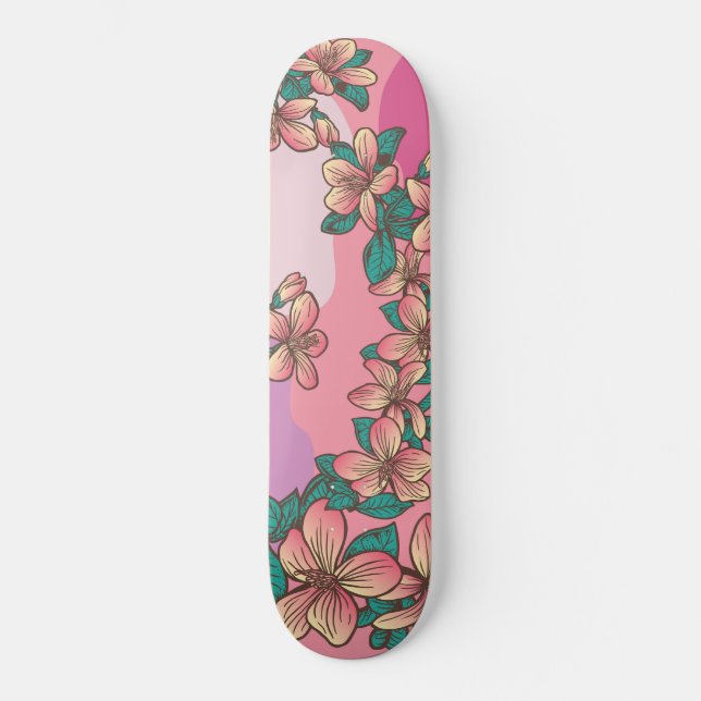 Skateboard Patines Flores Florales Flores Halcaias (Anverso)