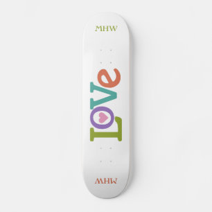 Skateboard Patines monográficos de personalizado de amor colo