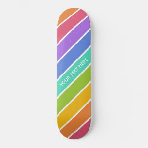 Skateboard Patines personalizados de colores arcoiris