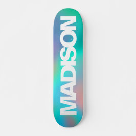 Skateboard Patines Personalizados Nombre Holográfico Unicorni