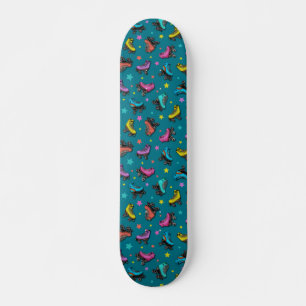 Skateboard Patines y Estrellas Retro