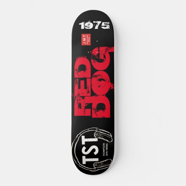 SKATEBOARD PATROCINADORES DE PERRO ROJO / JMT USA (Anverso)