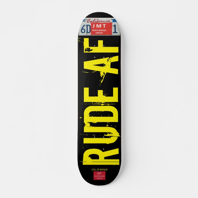 SKATEBOARD PATROCINADORES DE RUDE AF / JMT USA (Anverso )