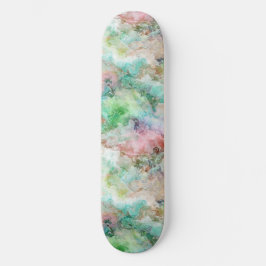 Skateboard Patrón abstracto de acuarela con textura grunge de