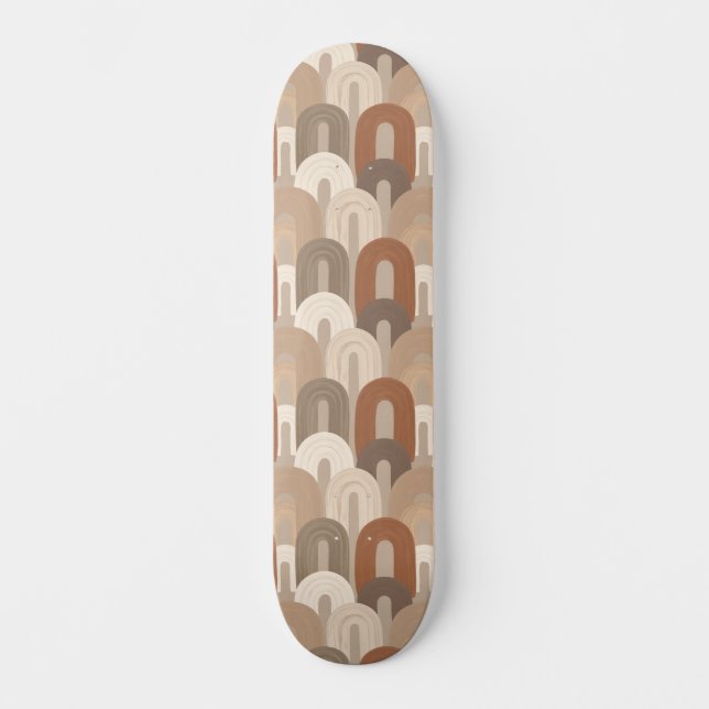 Skateboard Patrón abstracto de arco neutro (Anverso)