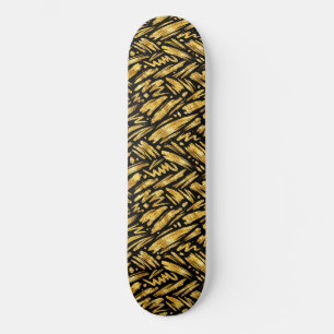 Skateboard Patrón abstracto de lámina de oro