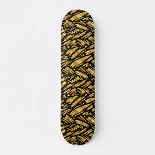 Skateboard Patrón abstracto de lámina de oro