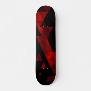 Skateboard Patrón abstracto de triángulo rojo sobre diseño ne