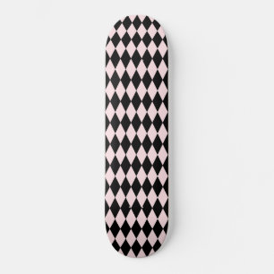 Skateboard Patrón abstracto minimalista de rayas negras y ros